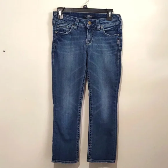 Silver Jeans - Suki Mid Pencil Skinny capris jeans size 27 x L22.5 - Picture 1 of 11